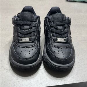 Toddler Nike Black Air Force 1s